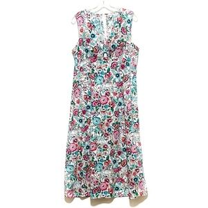 chloe+rene Graceful Multicolored Floral Sleeveless comfort cotton stylish Dress
